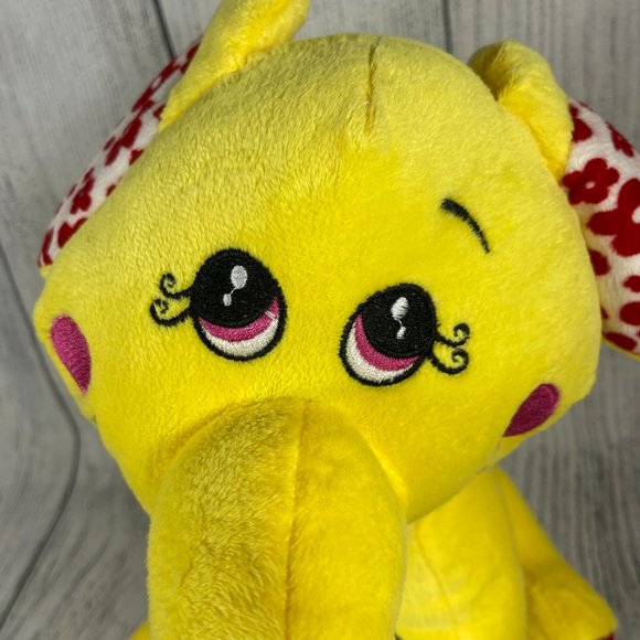 Sugar Loaf Toys Yellow Elephant 12" Plush Red Flower Ears 2014 - Picture 2 of 8
